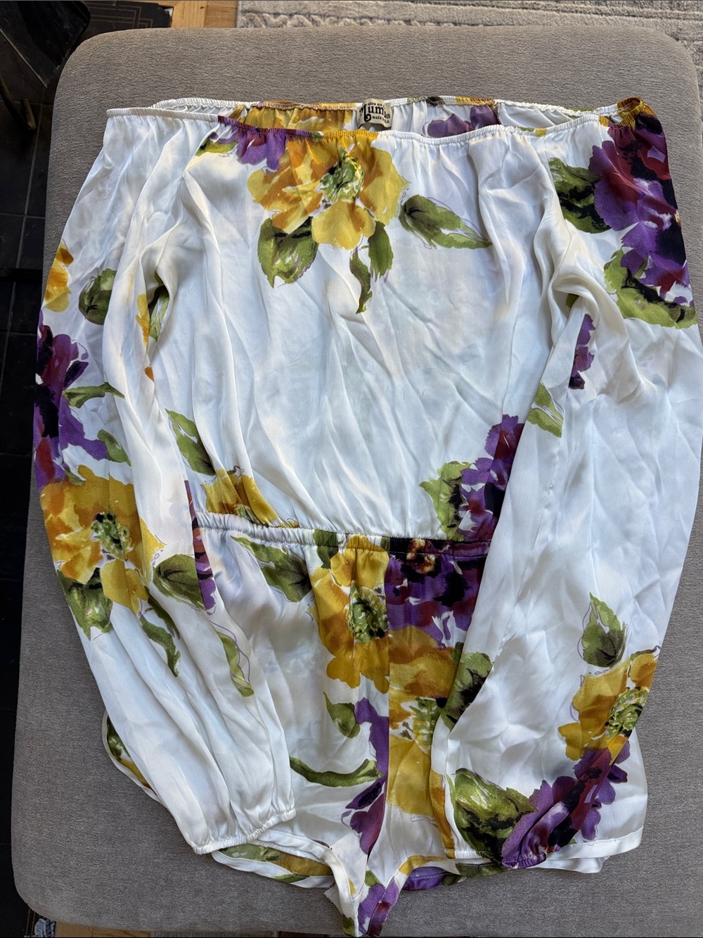 Show Me Your Mumu White Romper with Yellow Floral Print